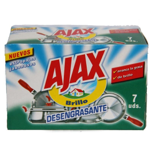 Estropajo ajax jabonoso 7u.